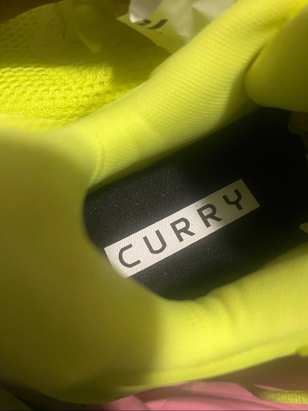 Under Armour Neon Yellow Kids Sneakers